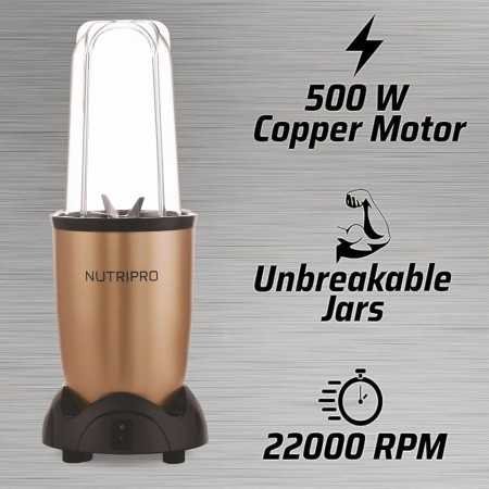 NutriPro Juicer Mixer Grinder - Smoothie Maker - 500 Watts (3 Jar 2 Blade) - 2 Year Warranty