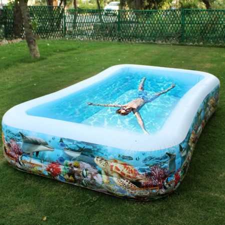 Majik 10 Feet Swimming Pool Tub for Family Kids Adult for Summer (Free Swimming Ring, 140 Balls, Swimming Goggles and Earplug) Majik 10 Feet Swimming Pool Tub for Family Kids Adult for Summer (Free Swimming Ring, 140 Balls, Swimming Goggles and Earplug)