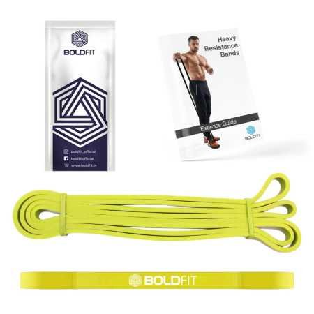 Boldfit Natural Rubber Heavy Resistance Band For Workout Set Exercise&Stretching Pull Up Bands For Home Exercise For Gym