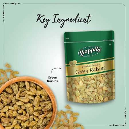 Happilo 100% Natural Premium California Dried Almonds 500g Pack Pouch | Premium Badam Giri | High in Fiber & Boost Immunity |