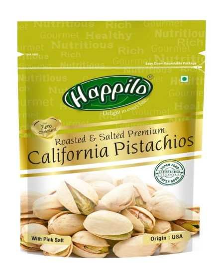 Happilo 100% Natural Premium California Dried Almonds 500g Pack Pouch | Premium Badam Giri | High in Fiber & Boost Immunity |
