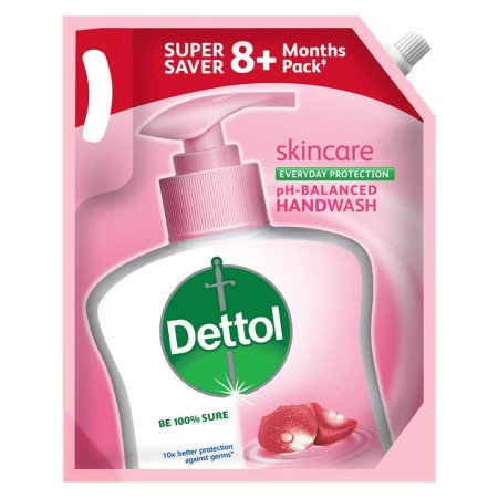 Dettol Liquid Handwash Refill Skincare Hand Wash- 1500ml | pH Balanced | 10x Better Germ Protection