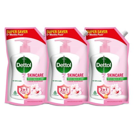 Dettol Liquid Handwash Refill Skincare Hand Wash- 1500ml | pH Balanced | 10x Better Germ Protection Dettol Liquid Handwash Refill Skincare Hand Wash- 1500ml | pH Balanced | 10x Better Germ Protection