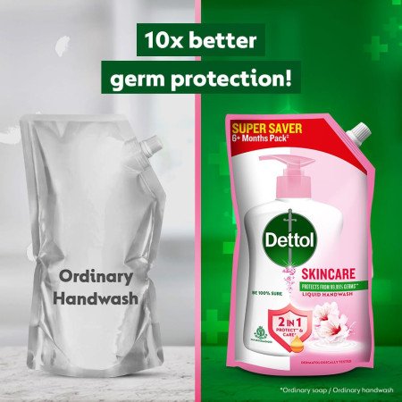 Dettol Liquid Handwash Refill Skincare Hand Wash- 1500ml | pH Balanced | 10x Better Germ Protection Dettol Liquid Handwash Refill Skincare Hand Wash- 1500ml | pH Balanced | 10x Better Germ Protection