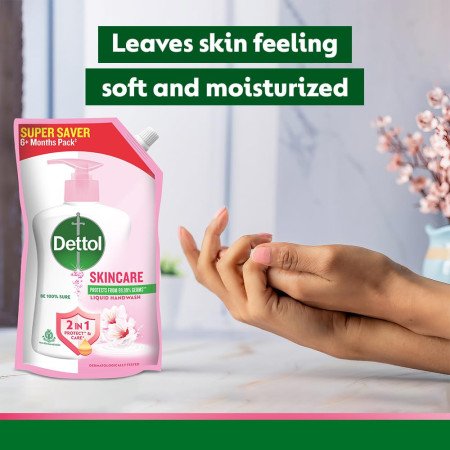 Dettol Liquid Handwash Refill Skincare Hand Wash- 1500ml | pH Balanced | 10x Better Germ Protection Dettol Liquid Handwash Refill Skincare Hand Wash- 1500ml | pH Balanced | 10x Better Germ Protection