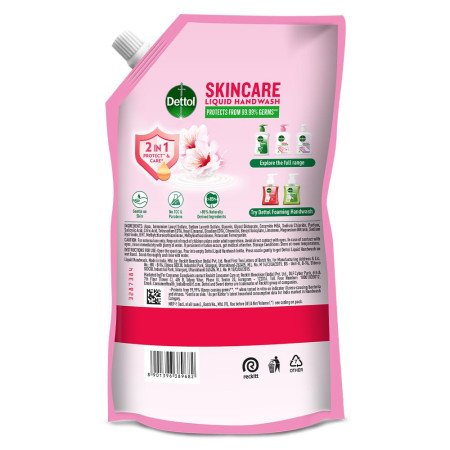Dettol Liquid Handwash Refill Skincare Hand Wash- 1500ml | pH Balanced | 10x Better Germ Protection Dettol Liquid Handwash Refill Skincare Hand Wash- 1500ml | pH Balanced | 10x Better Germ Protection