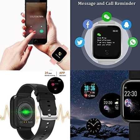 m i Smart Watch for Kids Women Boys Men Girls ID116 Phone Watch Wrist Activity Tracker Multip Functional Smart Watch Compatible