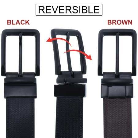 Labnoft Men's Reversible PU Leather Belt