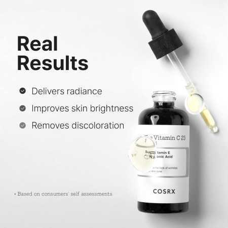 COSRX Pure Vitamin C Serum with Vitamin E & Hyaluronic Acid, Brightening & Hydrating Facial Serum for Fine Lines, Uneven Skin