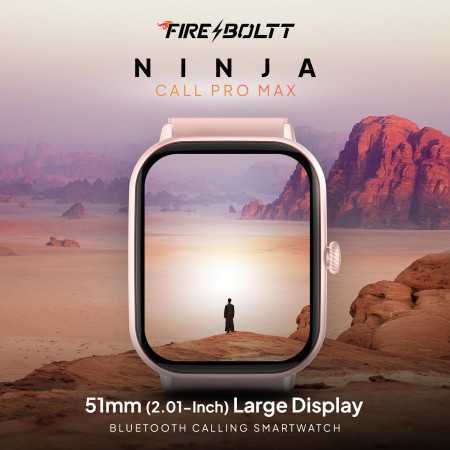 Fire-Boltt Ninja Call Pro Plus 1.83" Smart Watch with Bluetooth Calling, AI Voice Assistance, 100 Sports Modes IP67 Rating, 240