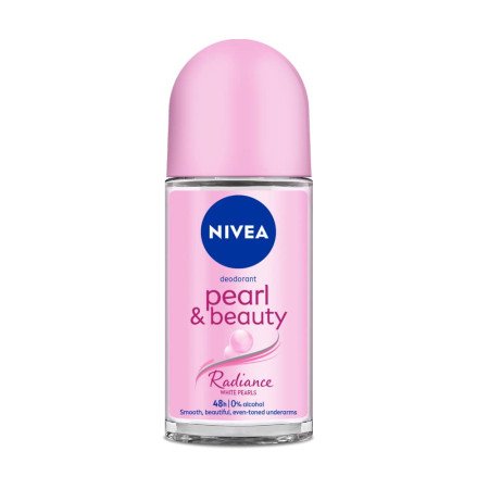 NIVEA Pearl and Beauty 50ml Deo Roll On | With Pearl Extracts & Avocado Oil| 48 H Smooth & Beautiful Underarms| 0% Alcohol | For NIVEA Pearl and Beauty 50ml Deo Roll On | With Pearl Extracts & Avocado Oil| 48 H Smooth & Beautiful Underarms| 0% Alcohol | For