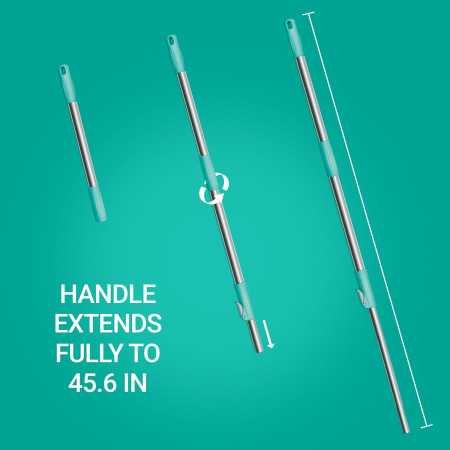 Spotzero by Milton Prime Mop with Big Wheels and Stainless Steel Wringer, (Aqua Green, 2 Refills) Spotzero by Milton Prime Mop with Big Wheels and Stainless Steel Wringer, (Aqua Green, 2 Refills)