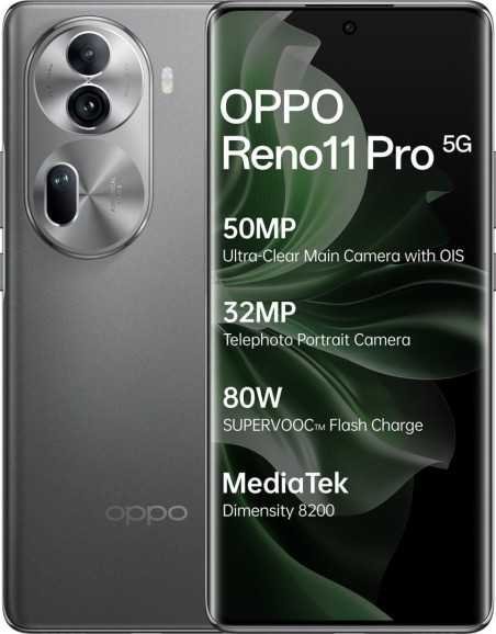 Oppo Reno 11 Pro 5G (Rock Grey, 12GB RAM, 256GB Storage) Mediatek Dimensity 8200 Processor | AMOLED Display | Dual SIM | 4600mAh