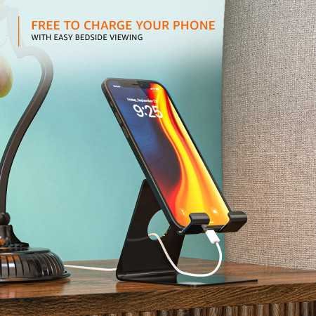 Amazon Basics Wall Mounted Mobile Holder Storage Case for Phones with Strong Adhesive Strips | Wall Mount Mobile