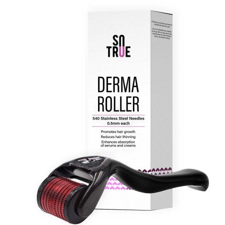Sotrue Derma Roller For Hair Growth 0.5 mm with 540 Stainless Steel Needles | Repairs Damaged Hair, Activates Hair Follicles |