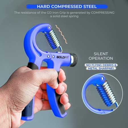 Boldfit Adjustable Hand Grip Strengthener, Hand Gripper for Men & Women for Gym Workout Hand Exercise Equipment to Use in Home