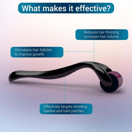 Sotrue Derma Roller For Hair Growth 0.5 mm with 540 Stainless Steel Needles | Repairs Damaged Hair, Activates Hair Follicles |