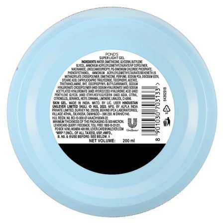 Pond's Super Light Gel Oil Free Moisturiser With Hyaluronic Acid + Vitamin E || 200 ml Pond's Super Light Gel Oil Free Moisturiser With Hyaluronic Acid + Vitamin E || 200 ml