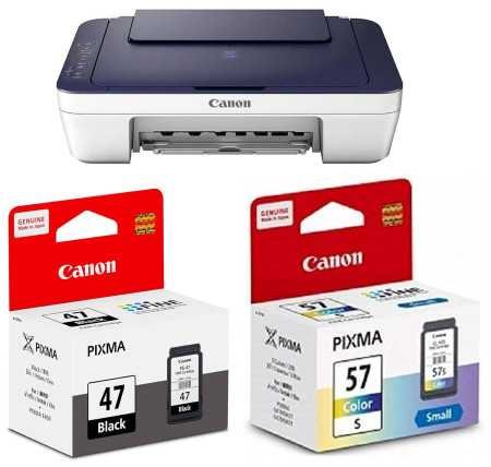 Canon PIXMA E477 All in One (Print, Scan, Copy) WiFi Ink Efficient Colour Printer for Home/Student