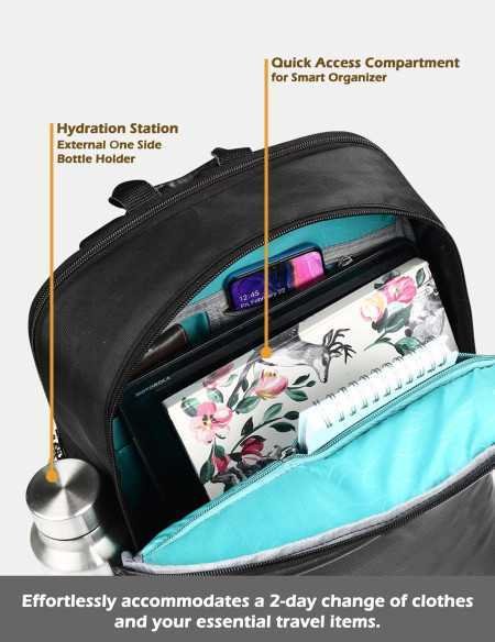 Lavie Sport 43cm Chairman 24 Litres Backpack with Padded Laptop Sleeve | Vegan Leather Business Backpack for Men & Women |