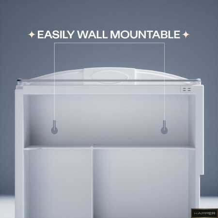 Happer Plastic Premium Multipurpose Wall Mounted Storage Cabinet with Mirror, Prime Look (White)