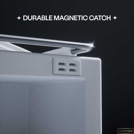 Happer Plastic Premium Multipurpose Wall Mounted Storage Cabinet with Mirror, Prime Look (White)