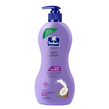 Parachute Advansed Deep Nourish Body Lotion for Women & Men, Dry Skin, 400ml | Pure Coconut Milk, 100% Natural, 72h