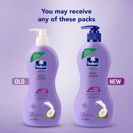 Parachute Advansed Deep Nourish Body Lotion for Women & Men, Dry Skin, 400ml | Pure Coconut Milk, 100% Natural, 72h