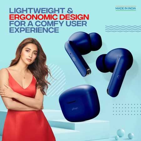 pTron Bassbuds Duo in-Ear Bluetooth 5.1 Wireless Headphones, Stereo Audio, Touch Control TWS Earbuds with HD Mic, Type-C Fast