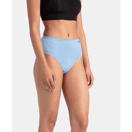 Jockey 1406 Women's High Coverage Super Combed Cotton Mid Waist Hipster with Concealed Waistband and StayFresh Treatment (Pack