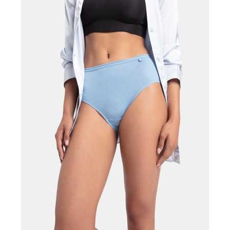 Jockey 1406 Women's High Coverage Super Combed Cotton Mid Waist Hipster with Concealed Waistband and StayFresh Treatment (Pack