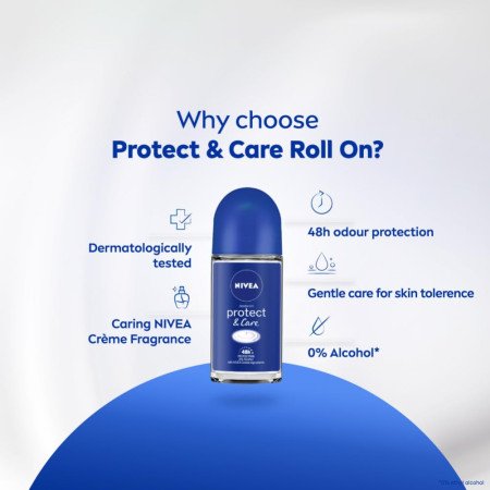 NIVEA MEN Fresh Active 50ml Deo Roll On | With Fresh Ocean Extracts| 48 H Freshness| 0% Alcohol | Dermatalogically Approved &