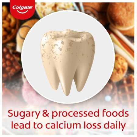 Colgate Strong Teeth Toothpaste, 500g, Indias No: 1 Toothpaste Brand, Calcium-boost Tooth Paste for 2X Stronger Teeth, Whitens