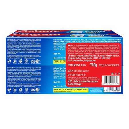 Colgate Strong Teeth Toothpaste, 500g, Indias No: 1 Toothpaste Brand, Calcium-boost Tooth Paste for 2X Stronger Teeth, Whitens