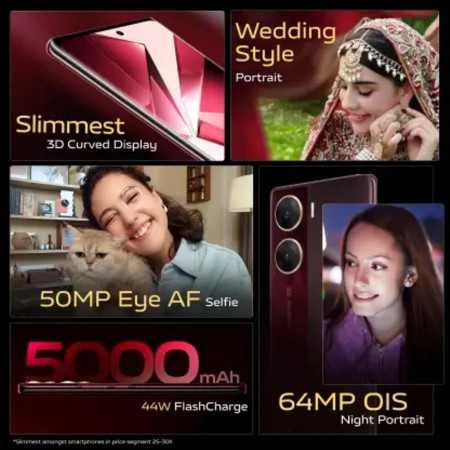 Vivo V29e 5G (ARTISTIC RED,128) (8 GB RAM)