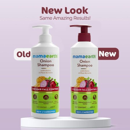 Mamaearth Onion Shampoo for Hair Growth & Hair Fall Control with Onion & Plant Keratin - 1 Litre