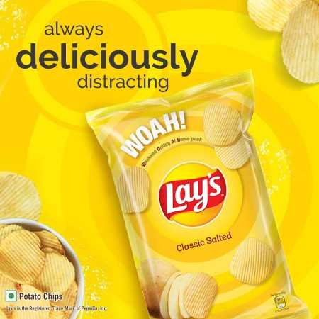 Lay's Potato Chips 48 Gram, American Style Cream & Onion Flavour, Crunchy Chips & Snacks (Weight May Vary)
