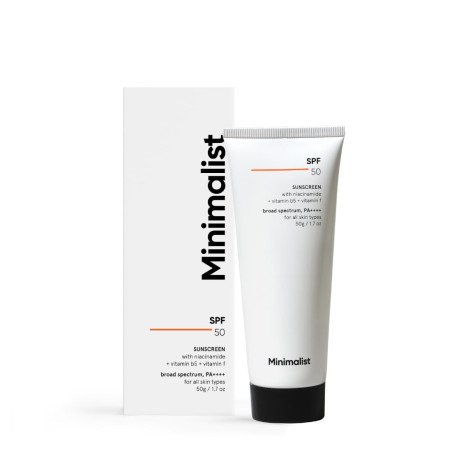 Minimalist Sunscreen SPF 50 PA++++ | Clinically Tested in US (In-Vivo) | Lightweight with Multi-Vitamins | No White Cast | Broad
