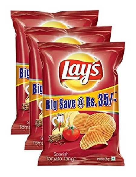 Lay's Potato Chips 48 Gram, American Style Cream & Onion Flavour, Crunchy Chips & Snacks (Weight May Vary)