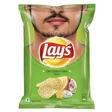Lay's Potato Chips 48 Gram, American Style Cream & Onion Flavour, Crunchy Chips & Snacks (Weight May Vary)