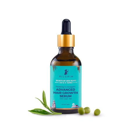 Pilgrim Redensyl 3% + Anagain 4% Advanced Hair Growth Serum (50ml) with Natural Ingredients, Controls Hair Fall, Stimulates Hair