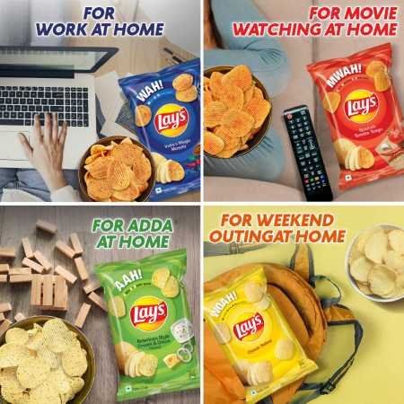 Lay's Potato Chips 48 Gram, American Style Cream & Onion Flavour, Crunchy Chips & Snacks (Weight May Vary)