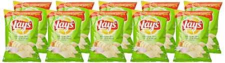 Lay's Potato Chips 48 Gram, American Style Cream & Onion Flavour, Crunchy Chips & Snacks (Weight May Vary)