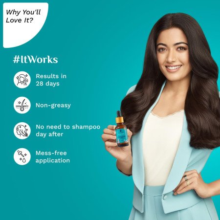 Pilgrim Redensyl 3% + Anagain 4% Advanced Hair Growth Serum (50ml) with Natural Ingredients, Controls Hair Fall, Stimulates Hair