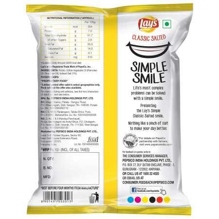 Lay's Potato Chips 48 Gram, American Style Cream & Onion Flavour, Crunchy Chips & Snacks (Weight May Vary)