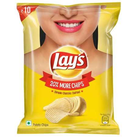 Lay's Potato Chips 48 Gram, American Style Cream & Onion Flavour, Crunchy Chips & Snacks (Weight May Vary)