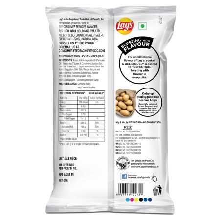 Lay's Potato Chips 48 Gram, American Style Cream & Onion Flavour, Crunchy Chips & Snacks (Weight May Vary)