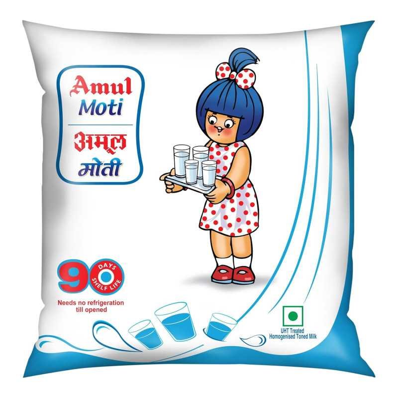 Amul Moti Homogenized Toned Milk, 450 ml Pouch Amul Moti Homogenized Toned Milk, 450 ml Pouch
