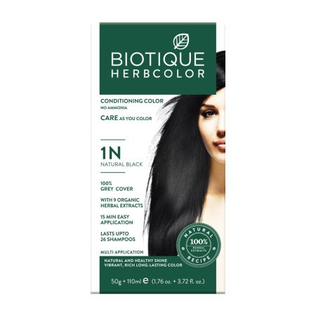 Biotique Herbcolor Conditioning Hair Colour l Ammonia Free Hair Color l 9 Organic Herbal Extracts l Natural and Healthy Shine l