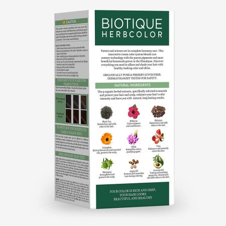Biotique Herbcolor Conditioning Hair Colour l Ammonia Free Hair Color l 9 Organic Herbal Extracts l Natural and Healthy Shine l